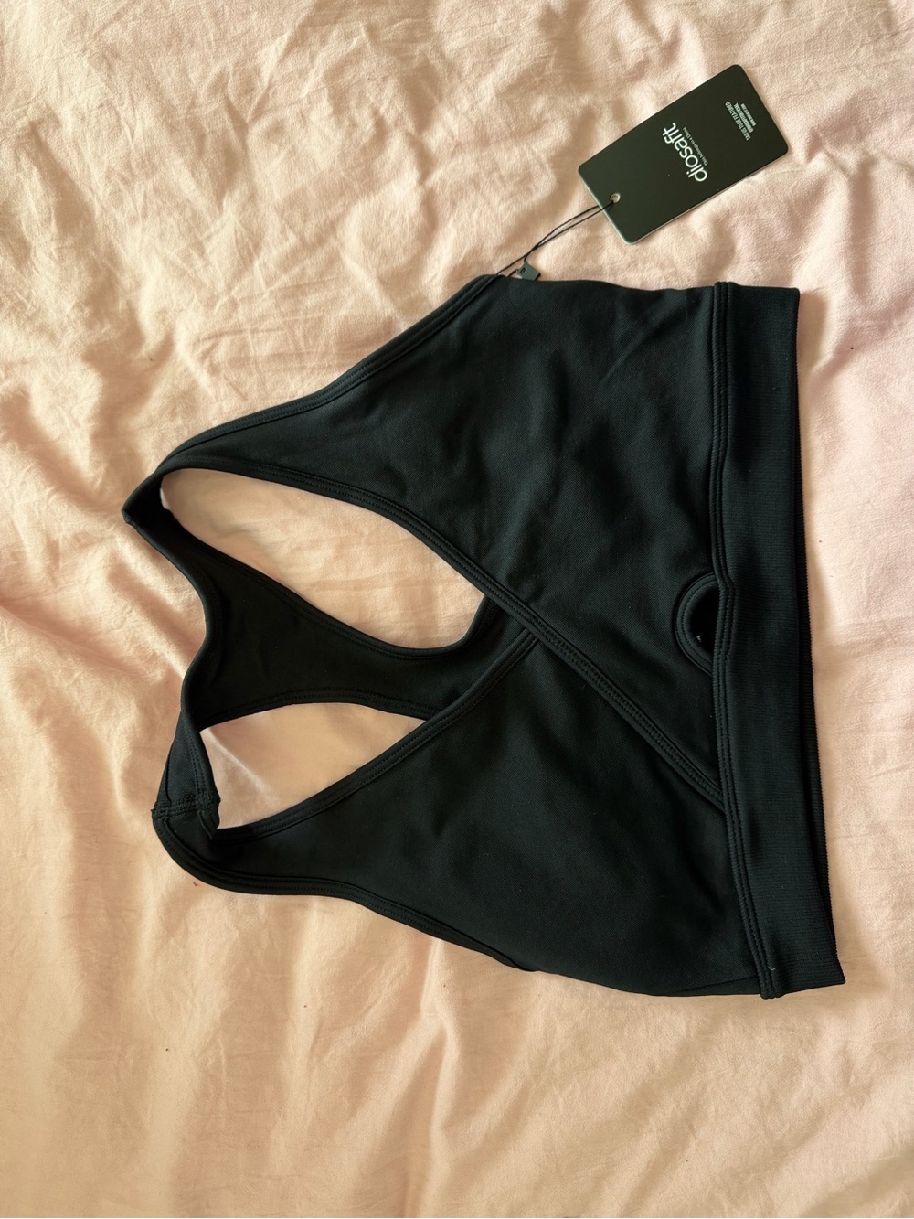 DIOSA Black Racerback Sports Bra